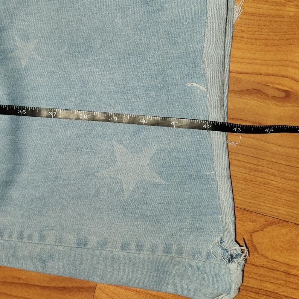 Shien Flare Blue Jeans Star Print EUC sz 6 - Picture 8 of 10
